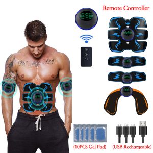 Controle Remoto EMS Estimulador Muscular Inteligente Fitness Elétrico Treinamento Abdominal Perda De Peso Adesivos Massageador De Emagrecimento Do Corpo